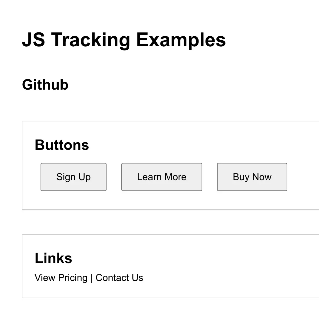 JavaScript Tracking Demo